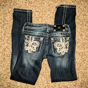 Girls Miss Me Bling Skinny Jeans Size 10
